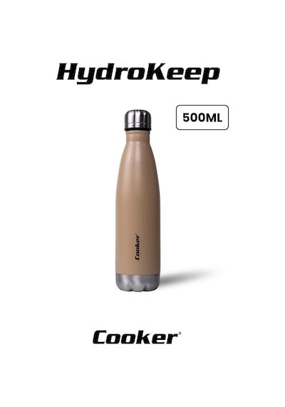 Cooker Hydrokeep 500 Ml Paslanmaz Çelik Şişe Termos Ckr2071 Bej