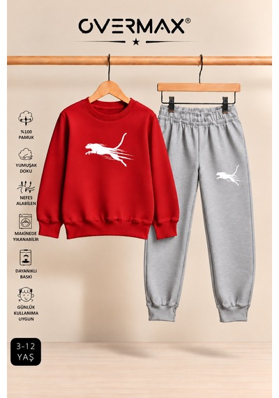 Overmax Çita Baskılı Çocuk Bisiklet Yaka Sweatshirt Eşofman Takımı- 3-12 Yaş Kırmızı - Gri - 934285155 Kırmızı - Gri Overmax Çita Baskılı Çocuk Bisiklet Yaka Sweatshirt Eşofman Takımı- 3-12 Yaş Kırmızı - Gri - 934285155 Kırmızı - Gri