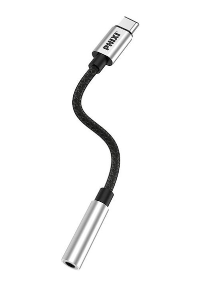 Phixi Basic CA111 Metal Başlıklı Örgü Type-C To 3.5 MM Jack Çevirici-245