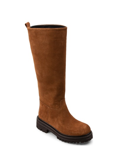 Deery Hakiki Süet Taba Rengi Kadın Çizme - E1071ztbae02 Taba