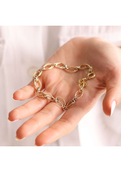 Sembol Gold Altın Hallow Bileklik Renkli Çok Renkli