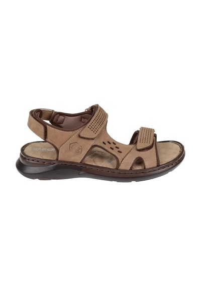 Forelli Hakiki Deri Comfort Cırtlı Erkek Sandalet For-40526 Kum Nubuk-kum Nubuk Kum Nubuk