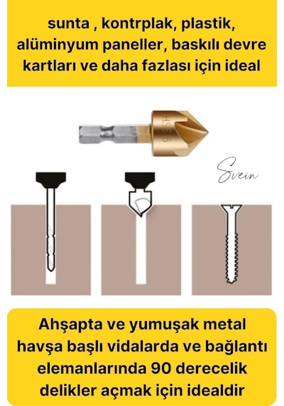 6 Parça Premium Titanyum Kaplama Hss Bits Uçlu Kırılmaz A Kalite Paslanmaz Havşa Açma Matkap Uç Seti 82148079