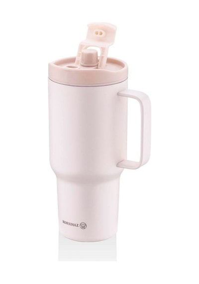 Korkmaz A5577-1 Freedom 1 Litre Pudra Pembe Pipetli Bardak Termos Pembe