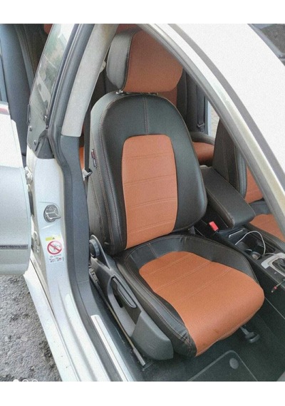 Passat Cc. Uyumlu Arka Sırt 2+1 Arka Sırt Kolcaklı Model Taba Deri Siyah Deri Karışımı. Taba Ip