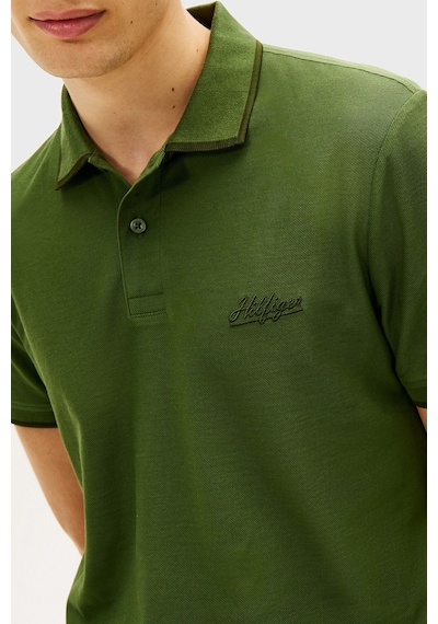 Tommy Hilfiger Erkek Polo Yaka T Shirt Mw0mw41607 L01 Yeşil Yeşil