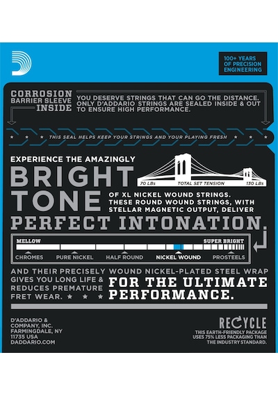 D'addario Ej21 Nickel Wound. Jazz Light. 12-52 012-052 Takım Tel D'addario Ej21 Nickel Wound. Jazz Light. 12-52 012-052 Takım Tel