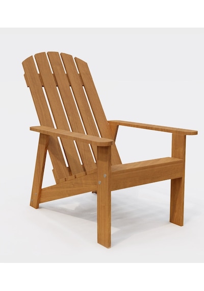 Modern Ahşap Oval Adirondack Balkon, Bahçe Koltuğu
