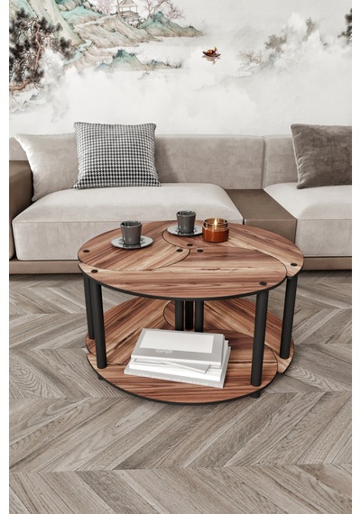 Yin Yang Unıty Serenıty Orta Sehpa 3 Lü Madran Ceviz 70cm Ceviz Yin Yang Unıty Serenıty Orta Sehpa 3 Lü Madran Ceviz 70cm Ceviz