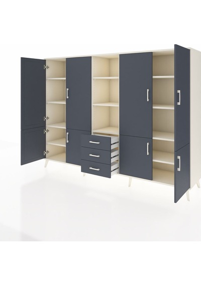 Hyperion Dolap 11 Raflı 3 Çekmeceli 8 Kapaklı 220x44x163 Aytaşı-a Aytaşı-antrasit Hyperion Dolap 11 Raflı 3 Çekmeceli 8 Kapaklı 220x44x163 Aytaşı-a Aytaşı-antrasit