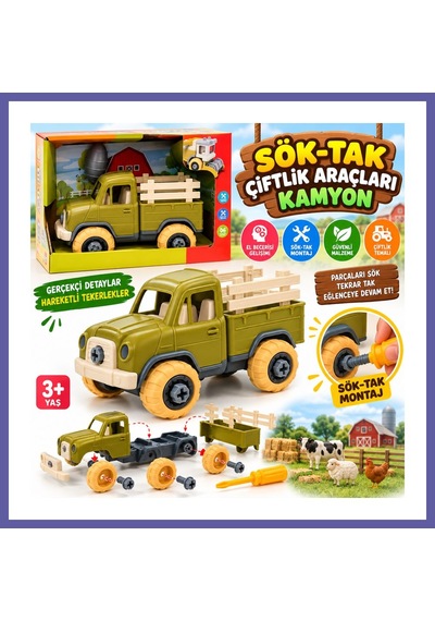 Bezos Lc-31284 Sök-tak Çiftlik Araçları Kamyon Oyuncak Nıda