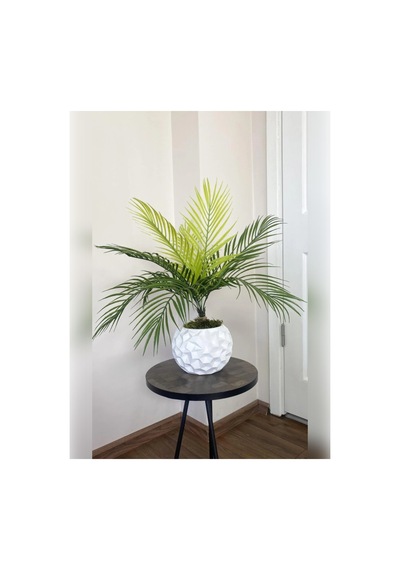 Yapay Çiçek Palmiye Demeti 9 Dallı Areka Yapay Bitki Salon Çiçeği 9 Yaprak 50cm Saksı Dahil Değildir Yeşil