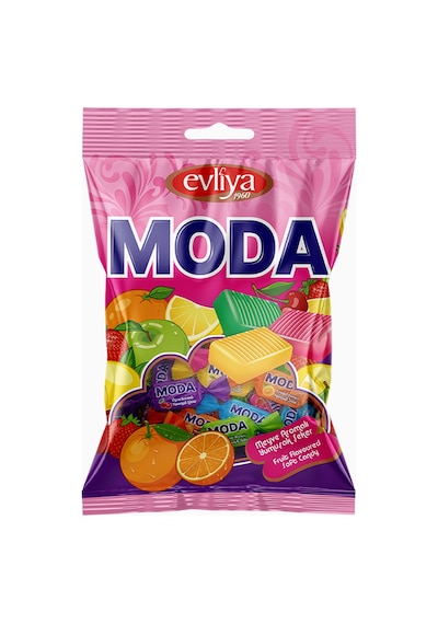 Moda Meyve Aromalı Yumuşak Şeker 350gr