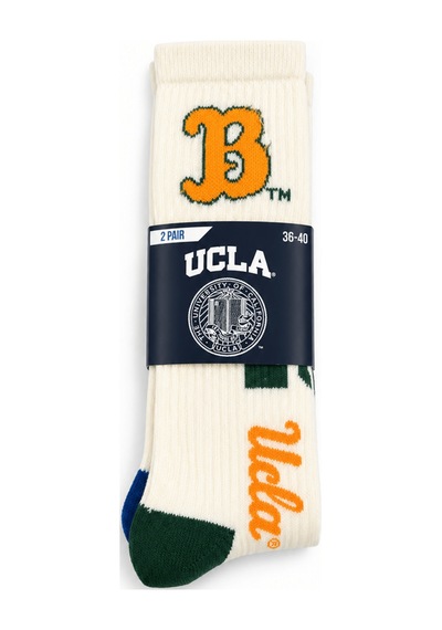 UCLA Romelos 2'li Bej Uzun Jakarlı Pamuk Standard Fit Unisex Çorap