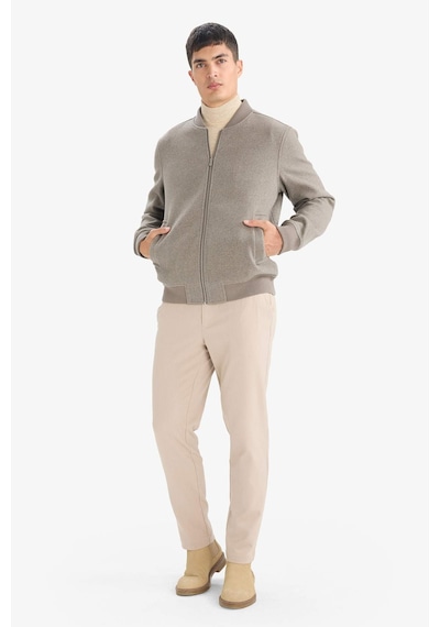 Defacto Regular Fit Kolej Yaka Bomber Astarlı Fermuarlı Kaşe Mont F7750ax26spbn84 Kahve-bn84