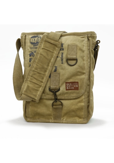 Old Cotton Cargo 8184 Camel Krem Salaş Kanvas Postacı Çantası Camel