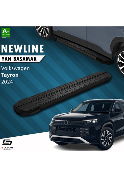 S-dizayn Vw Tayron 2 Newline Siyah Yan Basamak 193 Cm 2024 Üzeri A+ Kalite
