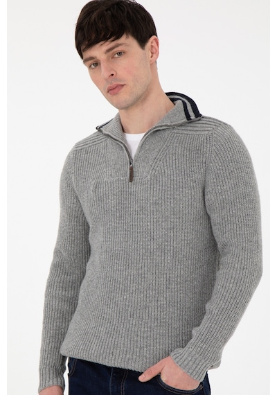U.s. Polo Assn. Erkek Gri Melanj Kazak /triko 50293161-vr086 Gri Melanj