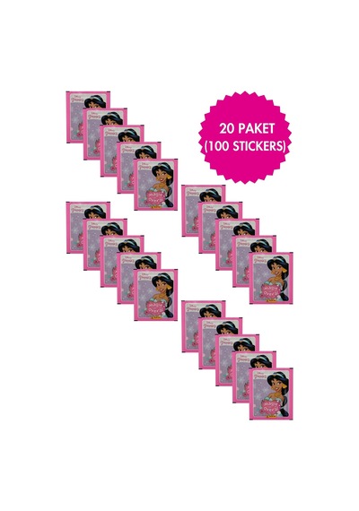 Toyika Panini Lisanslı Disney Prinses Koleksiyon 20 Paket 100 Stickers Çıkartma