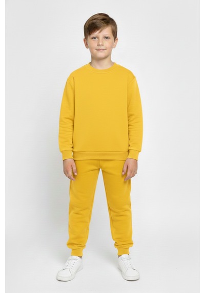 Mnk Baby & Kids Basic Cepli Kız-erkek Mevsimlik Çocuk Eşofman Takımı M00776 sarı