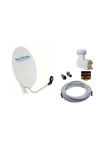 Next Nextstar Çanak Anten 70 CM + LNB2 Çiftli 45 M Kablo