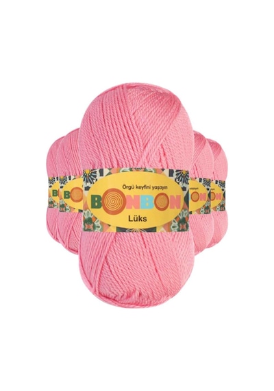 5 Adet Lüks Patik İpi Yünü Koyu Pembe 98298
