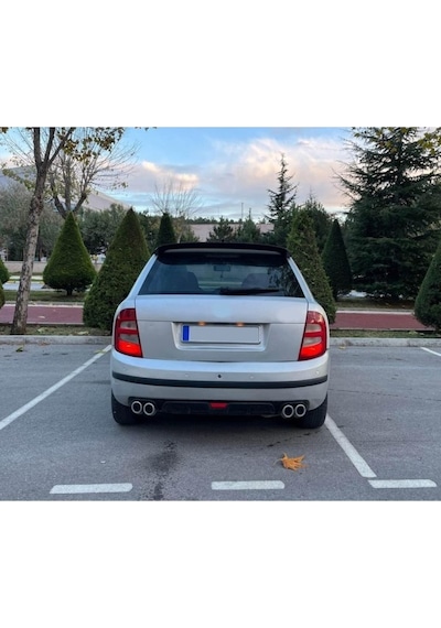 Oto H.i.t. Skoda Fabia Mk1 Uyumlu Body Kit Difüzör 4 Çıkış Siyah Yuvarlak