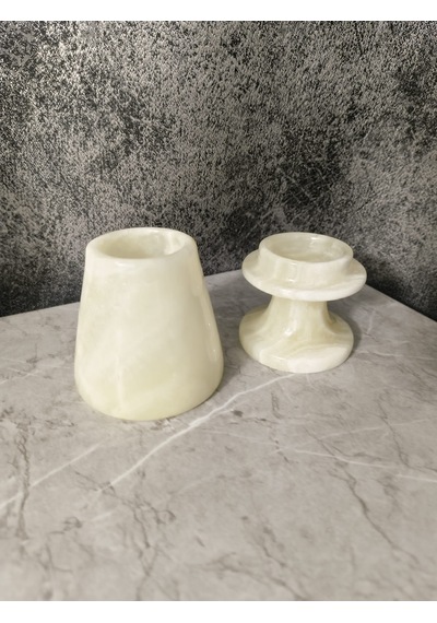 Doğal Taş Mumluk, Onyx Mumluk Karışık-çok Renkli