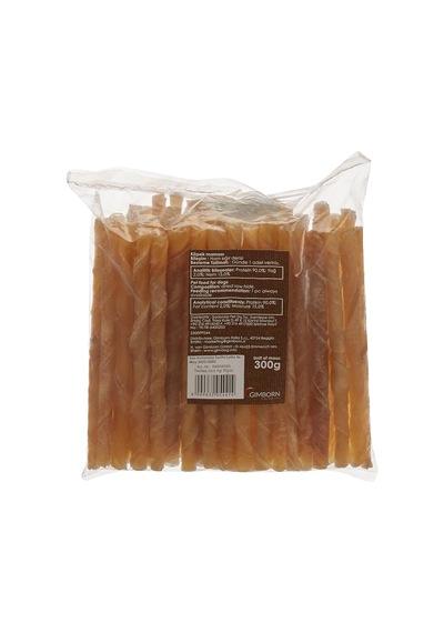 Gimdog Mordimi Köpekler İçin Burgu Çubuk Kemik, Çiğneme Kemiği, Naturel, 50'li, 300 Gr