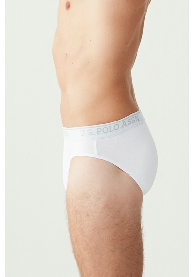 U.S. Polo Assn. Erkek Beyaz 3 Lü Slip Külot 80177 Beyaz