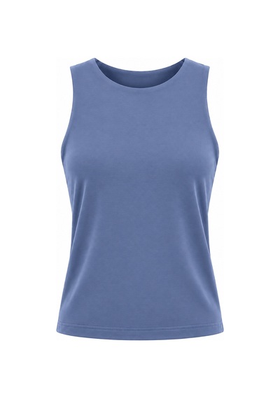 Bonbon Kadın Basic Kolsuz İçi Yarım Astarlı Tshirt Bb2538 Koyu Mavi