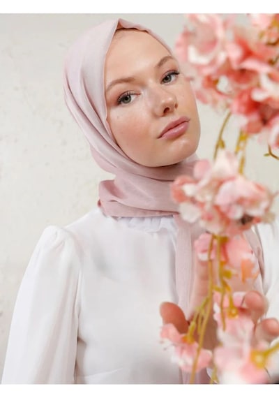 Gesshop Kadın Abiye Janjan Şal Pudra Pembe