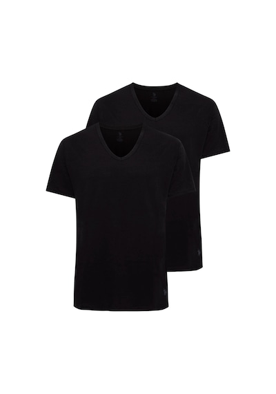 U.S. Polo Assn. U.s Polo Assn. 90001 Erkek Battal 2'li V Yaka T-shirt-siyah Siyah