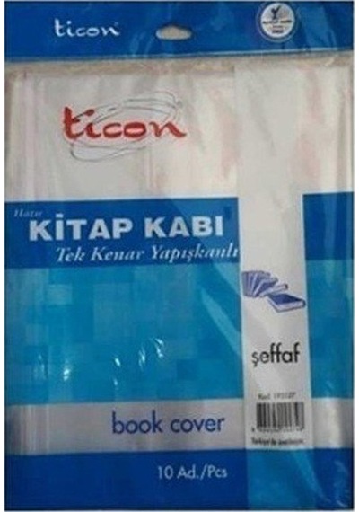 Ticon Hazır Kaplık Kitap Kabı Tek Kenar Yapışkanlı Şeffaf 193527