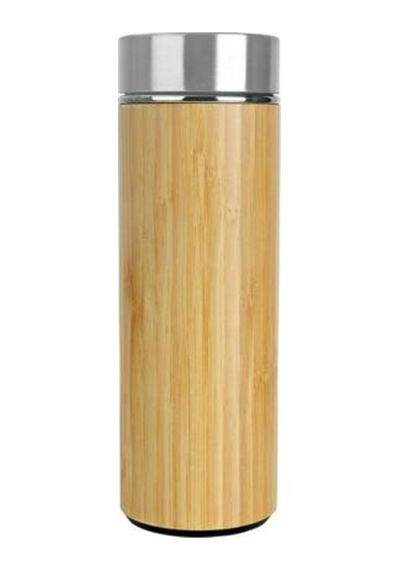544 Bambu Çelik Termos 450 Ml Ahşap