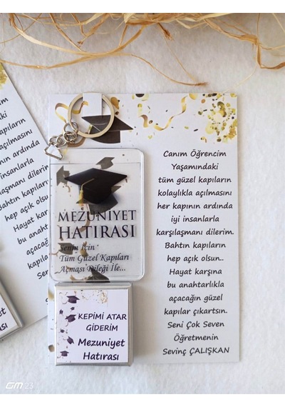 Farklı Market Mezuniyet Hatırası Çikolata Ve Anahtarlık 5 Adet