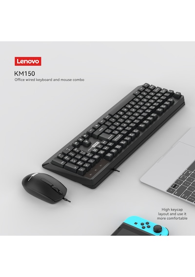 Km150 Kablolu Klavye Mouse Set Q Türkçe Siyah 870042256 Optik