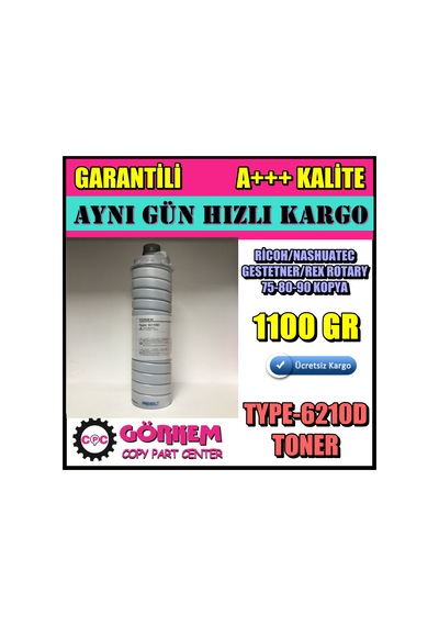 Ricoh Mp7001 Mp7500 Mp7501 Mp7502 Mp7503 2075Type-6210D Toner