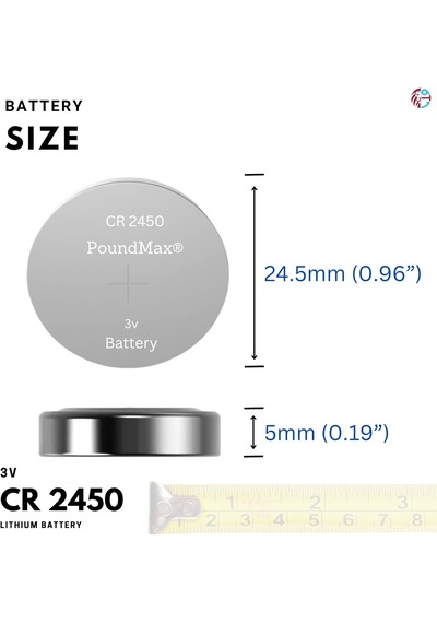 5 Adet 2450 Cr2450 Dl2450 Dl2450 Ecr2450 Kcr2450 3v Poundmax Lityum Düğme Piller, Düğme Pil, Çocuklara Dayanıklı Ambalaj, Akıllı Ev Cihazları, Küçük Elektronik Ev Aletleri, Araba Anahtarları Ve Diğer