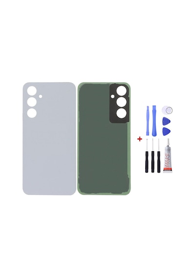 Samsung A54 Beyaz Uyumlu Arka Cam Kapak Pil Kapağı Tamir Set B7000 Set Beyaz