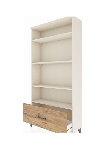 Arges Dolap 4 Raflı Tek Çekmeceli 88x30x182 Aytaşı-çam Aytaşı