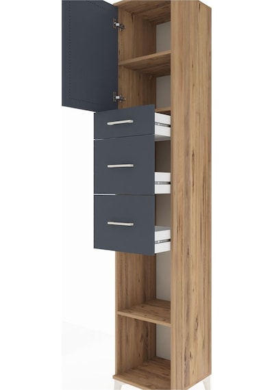 Hyperion Dolap 3 Raflı 3 Çekmeceli Tek Kapaklı 44x44x243 Çam-... Çam Hyperion Dolap 3 Raflı 3 Çekmeceli Tek Kapaklı 44x44x243 Çam-... Çam