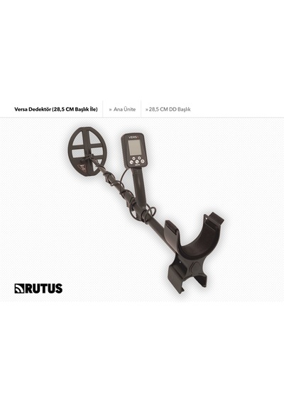 Rutus Versa Dedektör 28,5cm Dd Başlık İle Metal Dedektörü