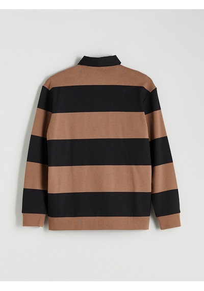 Lcw Vision Siyah Polo Yaka Erkek Sweatshirt