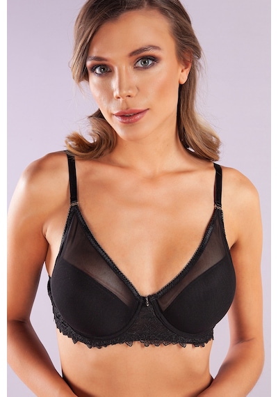 Lenaca Gapara Big Size Plunge Bra, Siyah Konforlu Ve Şık Sütyen Çok Renkli