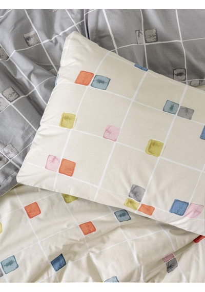 Cotton Box Minimal Çift Kişilik Lastikli Çarşaflı Nevresim Takımı Evo Gri Gri