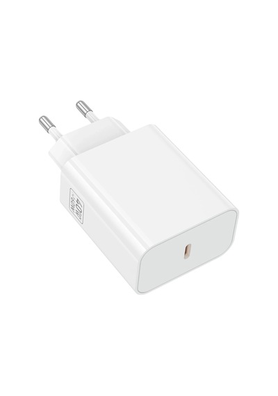Hoco. C162a 40w Pd Destekli Type-c Tek Port Eu Şarj Adaptörü - Beyaz