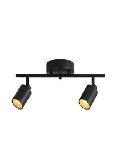 Rsylight Retro Metal Siyah 2 Li 180 Derece Hareketli Led Spot Avize Günışığı Ampullü Siyah