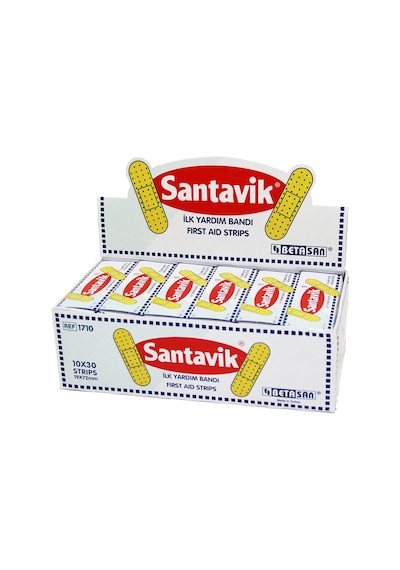 Santavik 10 X 30 Yara Bantı 1 Kutu İçinde 300 Adet Yara Bandı V