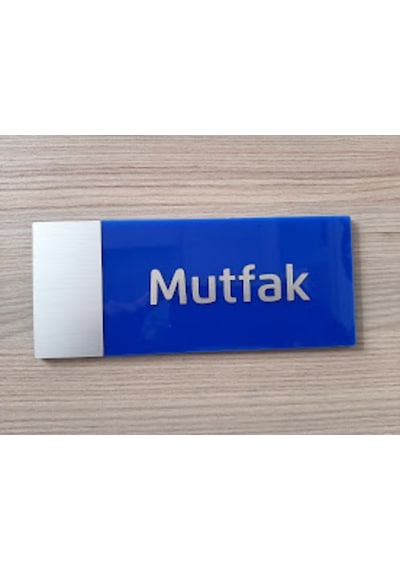 Modern Şık Mavi Pleksi Mutfak-Restorant Yönlendirme Tabelası